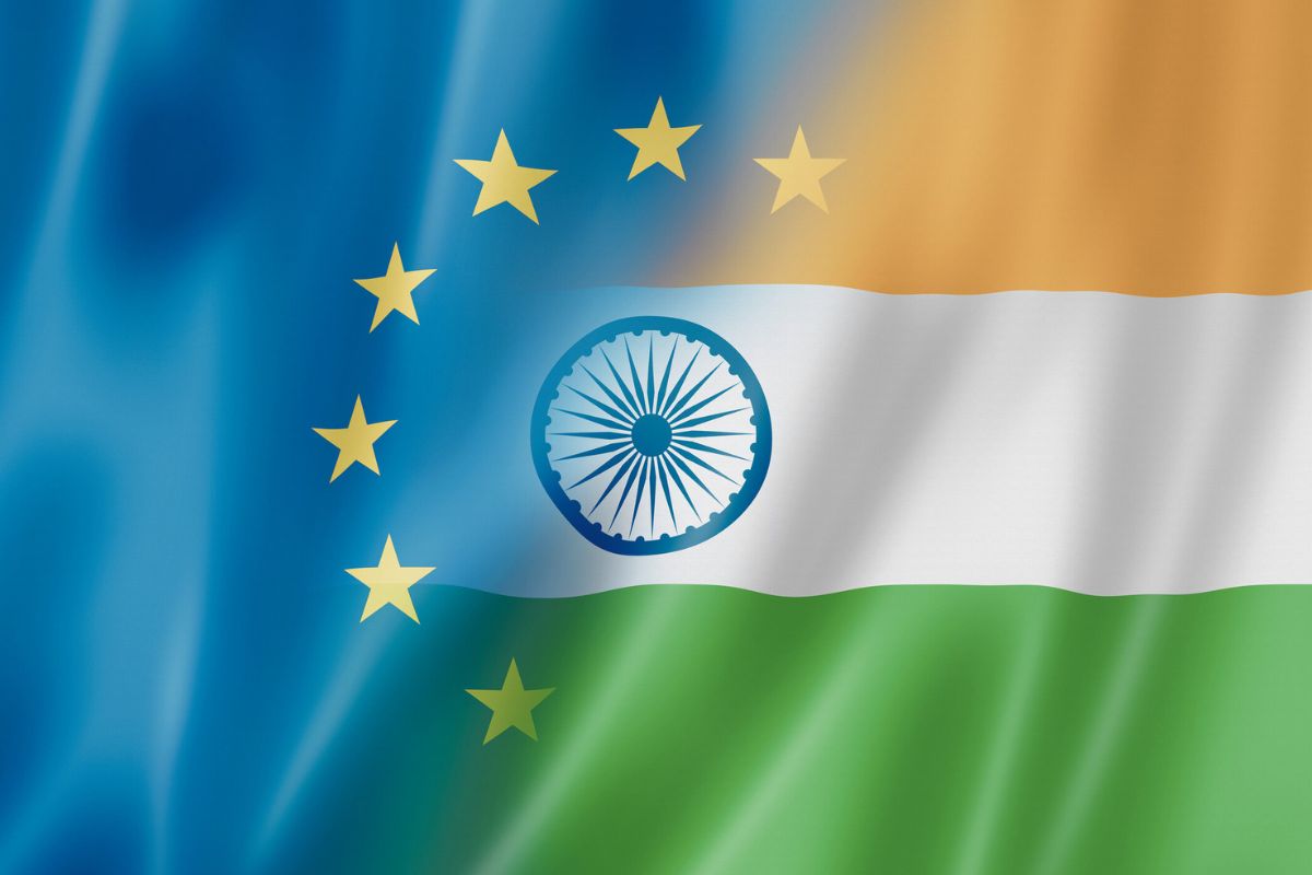 Indien-EU-Flaggen